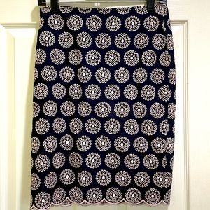 Scallop-Edge Pencil Skirt